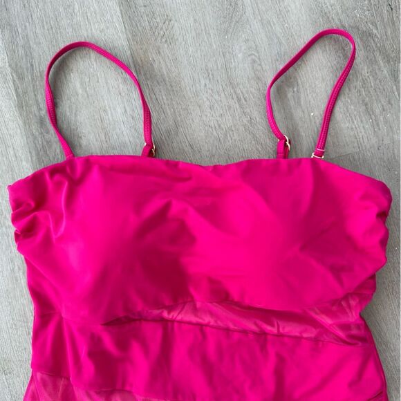 Swimsuits For All Hot Pink Magenta One Piece Bathing Suit Women’s 16 - Picture 2 of 8